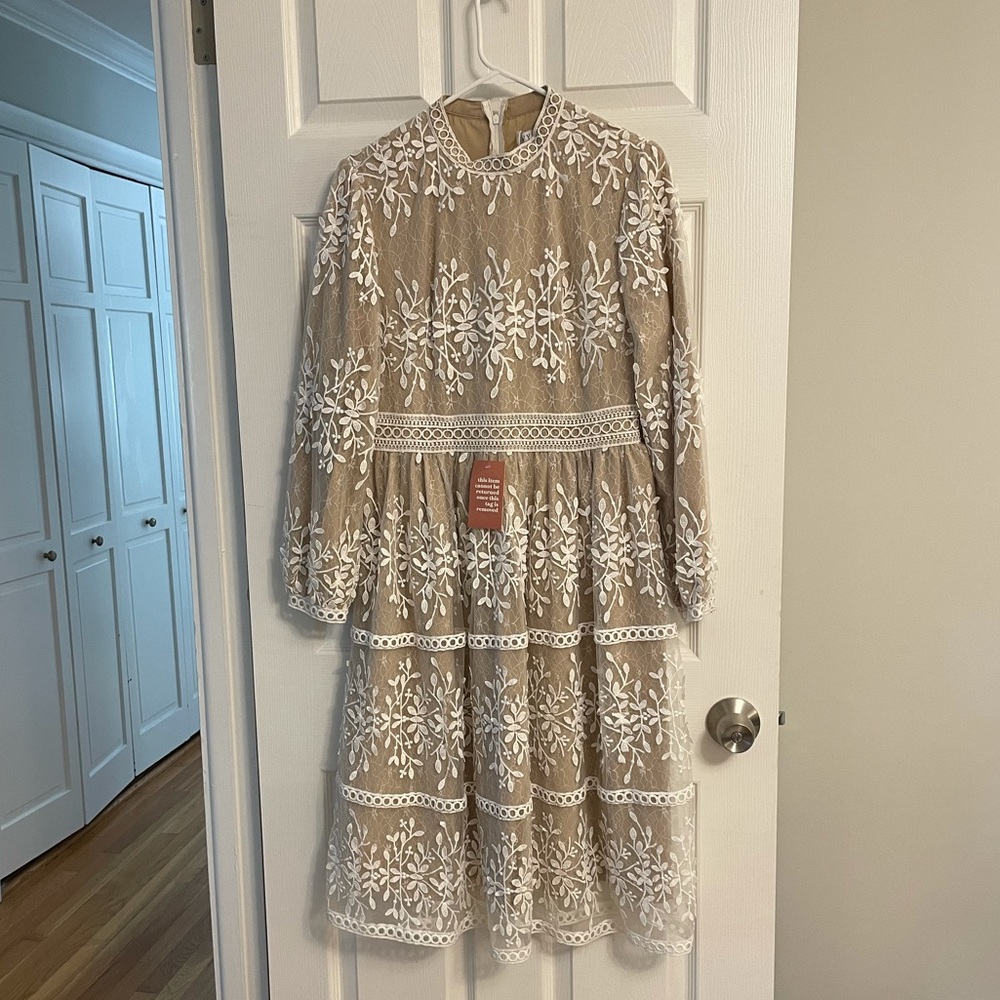 Ivy City Sicily Dress in Champagne (Medium Short)